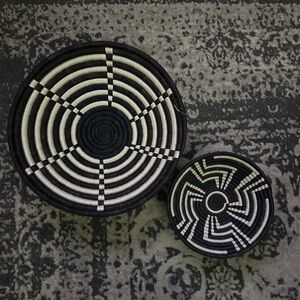 Homegoods Black and White Woven Wall Art Set